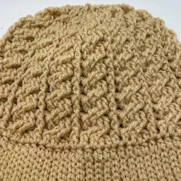 Tan Handmade Beanie - Picture 2 of 4